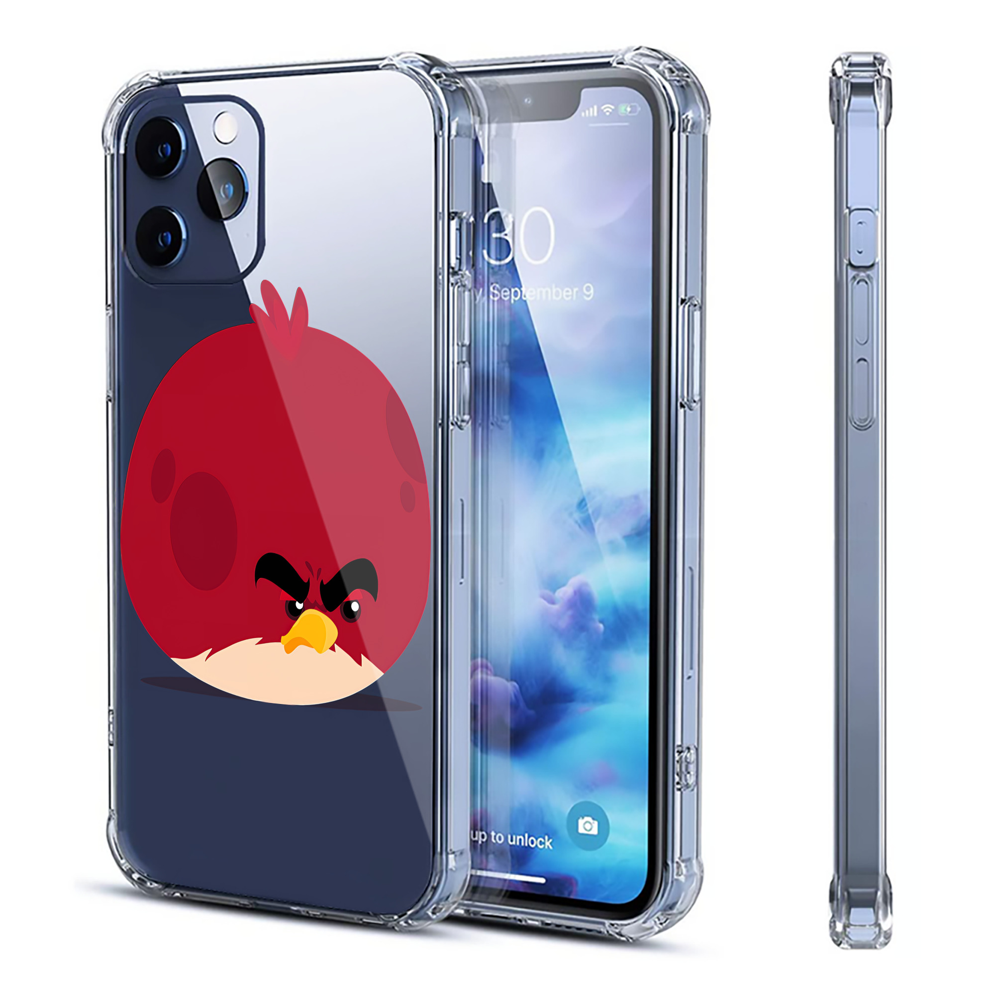 （画像用） Angry Birds アングリーバード 【iPhone 12シリーズ対応】透明スマホケース（クリアソフトケース）
